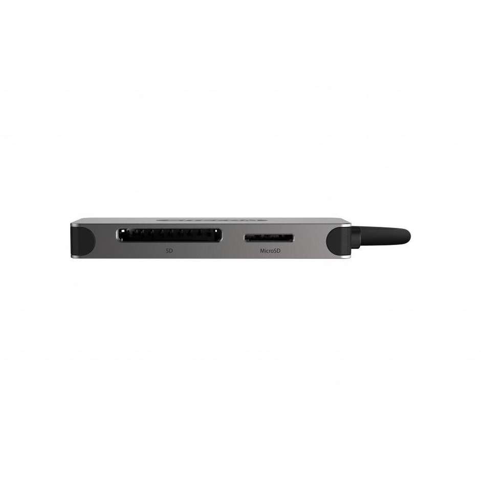 Sitecom MD-066 Lettore e scrittore di schede rapido USB-C per schede di memoria SD e MicroSD colore grigio