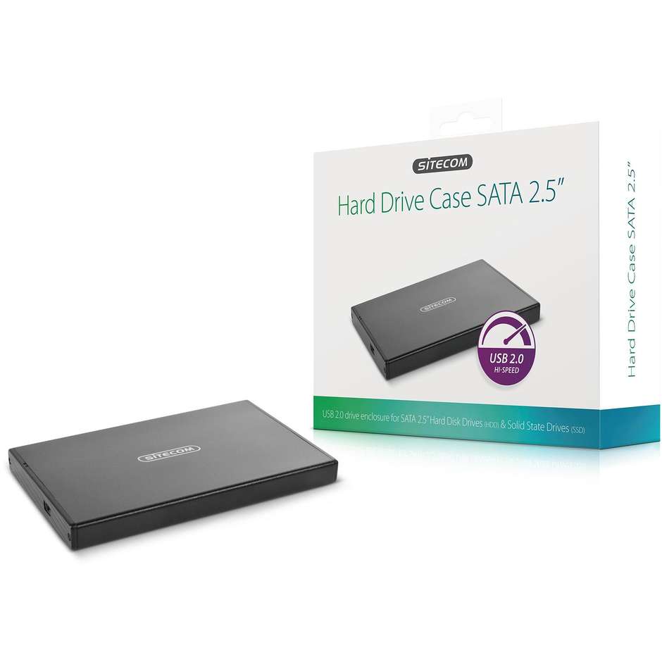Sitecom MD-385 box esterno HDD/SSD SATA 2,5 pollici USB 2.0 nero