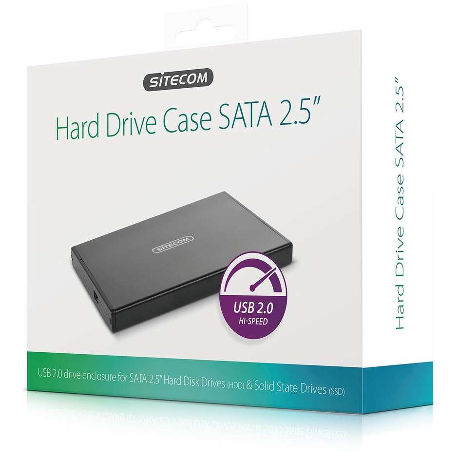 Sitecom MD-385 box esterno HDD/SSD SATA 2,5 pollici USB 2.0 nero
