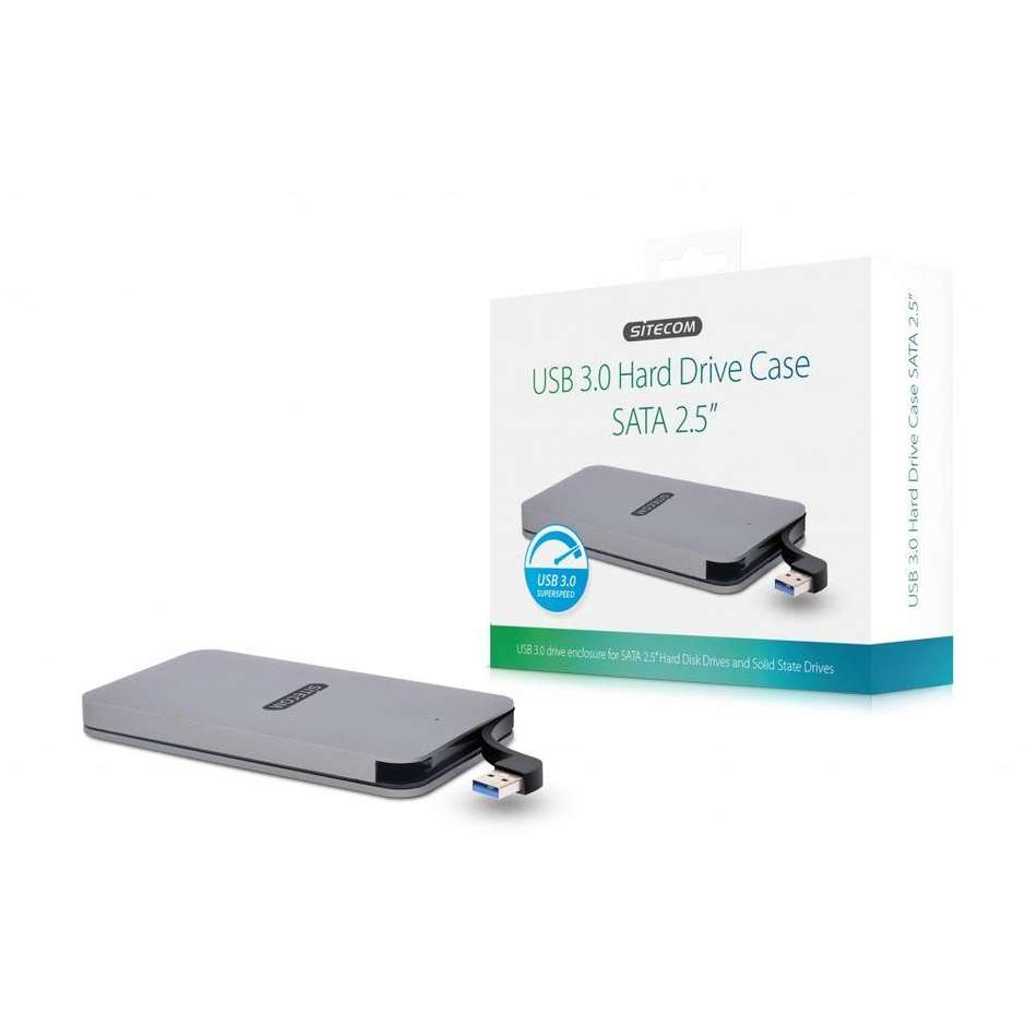 Sitecom MD-400 box HDD/SSD SATA 2,5 pollici USB-A 5 Gbit/s nero e argento