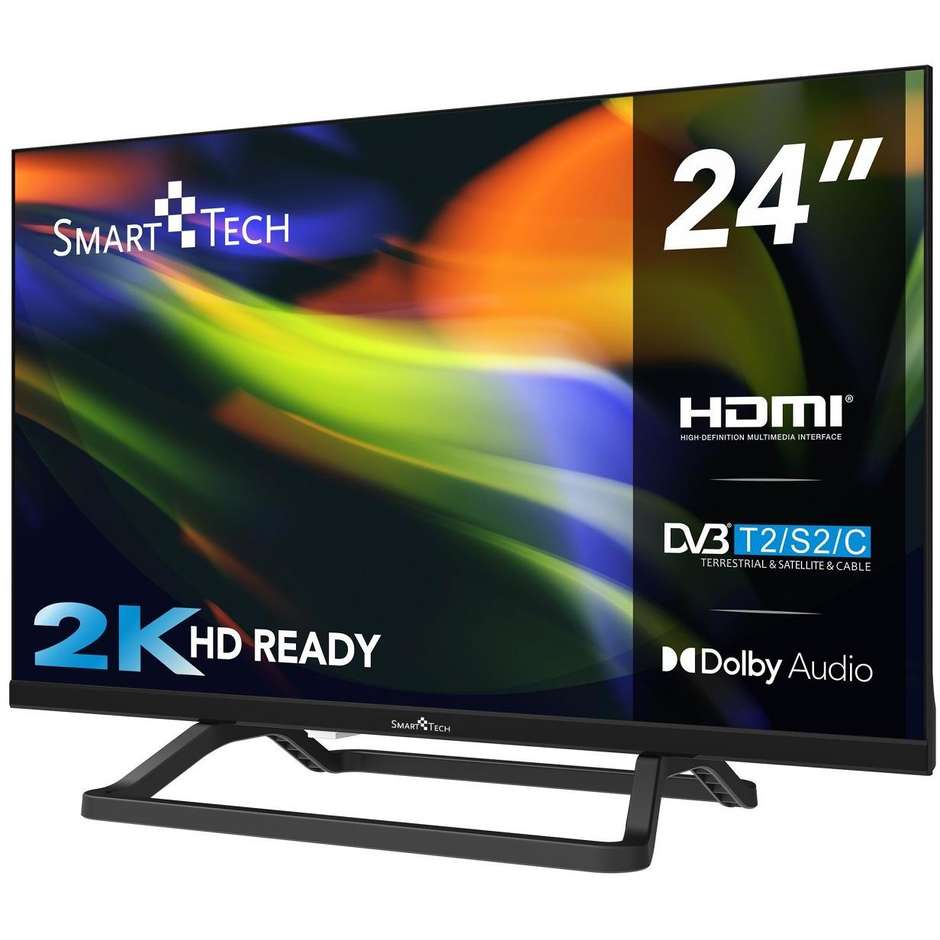 Smart Tech 24HN01V3CA TV 24" HD Classe E Colore Nero