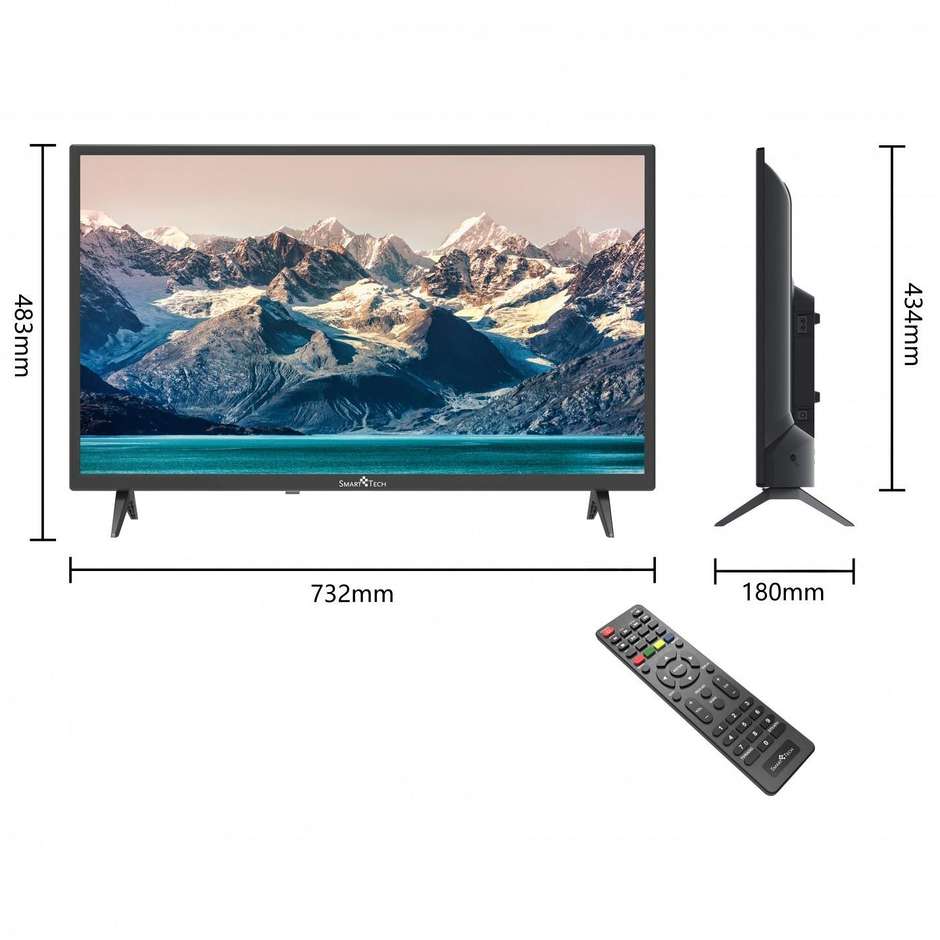 Smart Tech 32HN10T2 Tv Led 32" HD-Ready Classe E Colore Nero