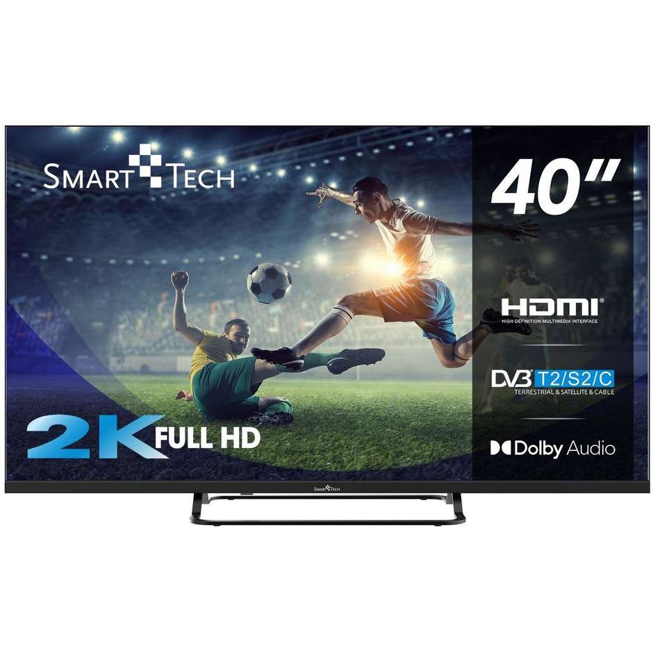 Smart Tech 40FN01V3 Smart TV LED 40" Full HD Wi-Fi DVB-T2 Classe E Nero
