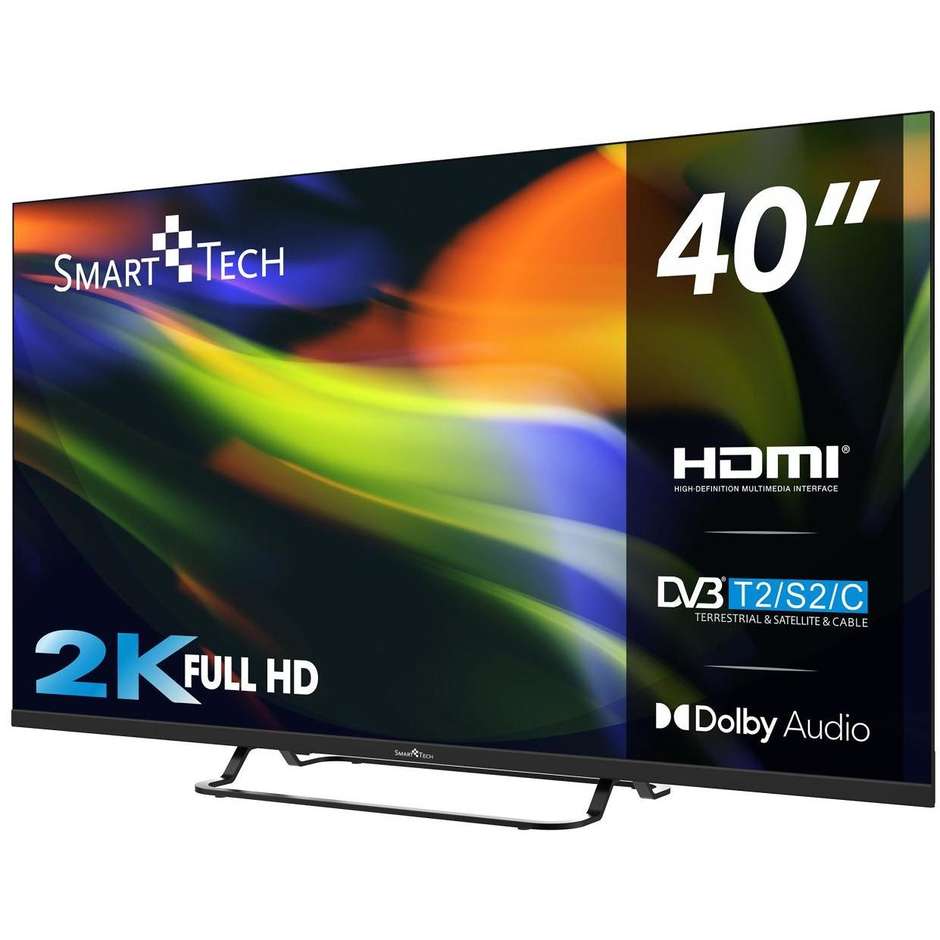 Smart Tech 40FN01V3 Smart TV LED 40" Full HD Wi-Fi DVB-T2 Classe E Nero