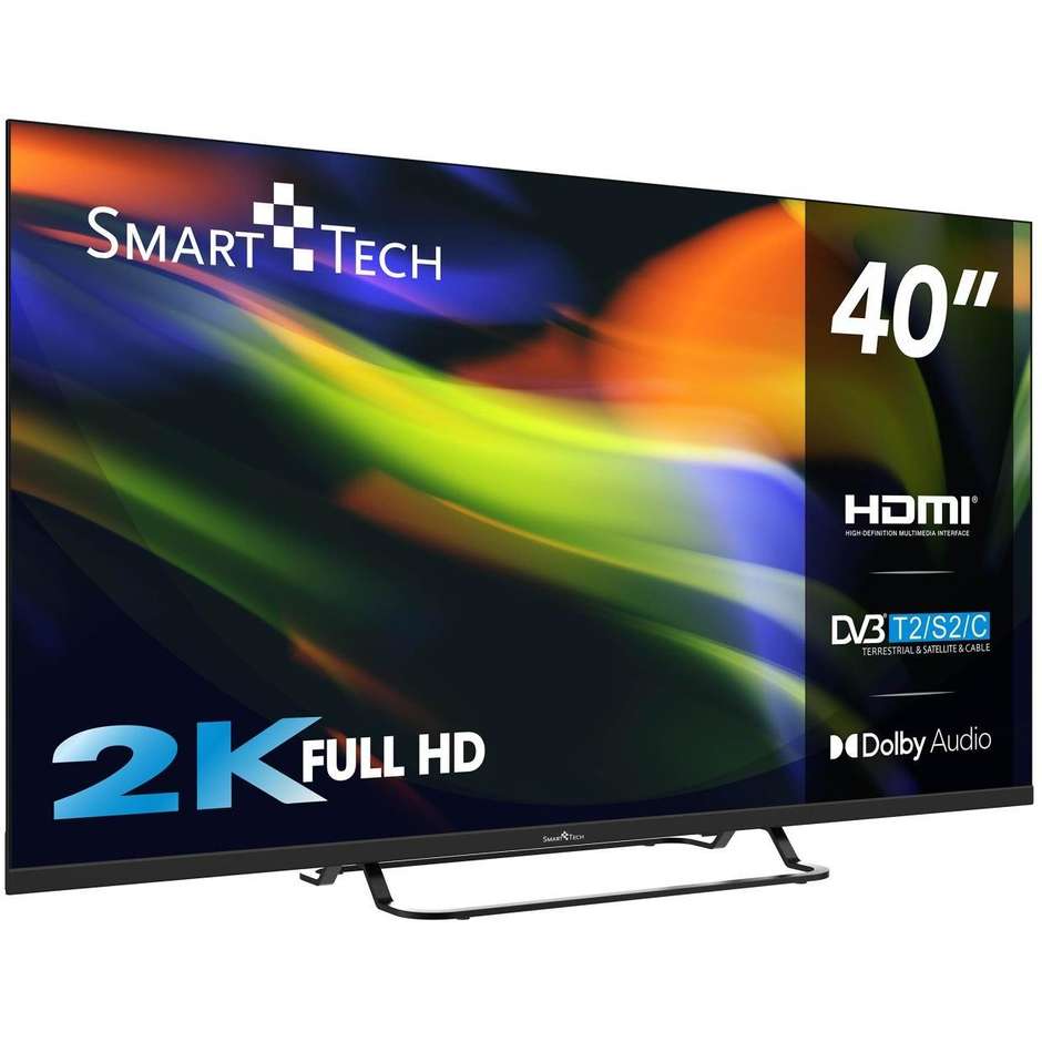 Smart Tech 40FN01V3 Smart TV LED 40" Full HD Wi-Fi DVB-T2 Classe E Nero