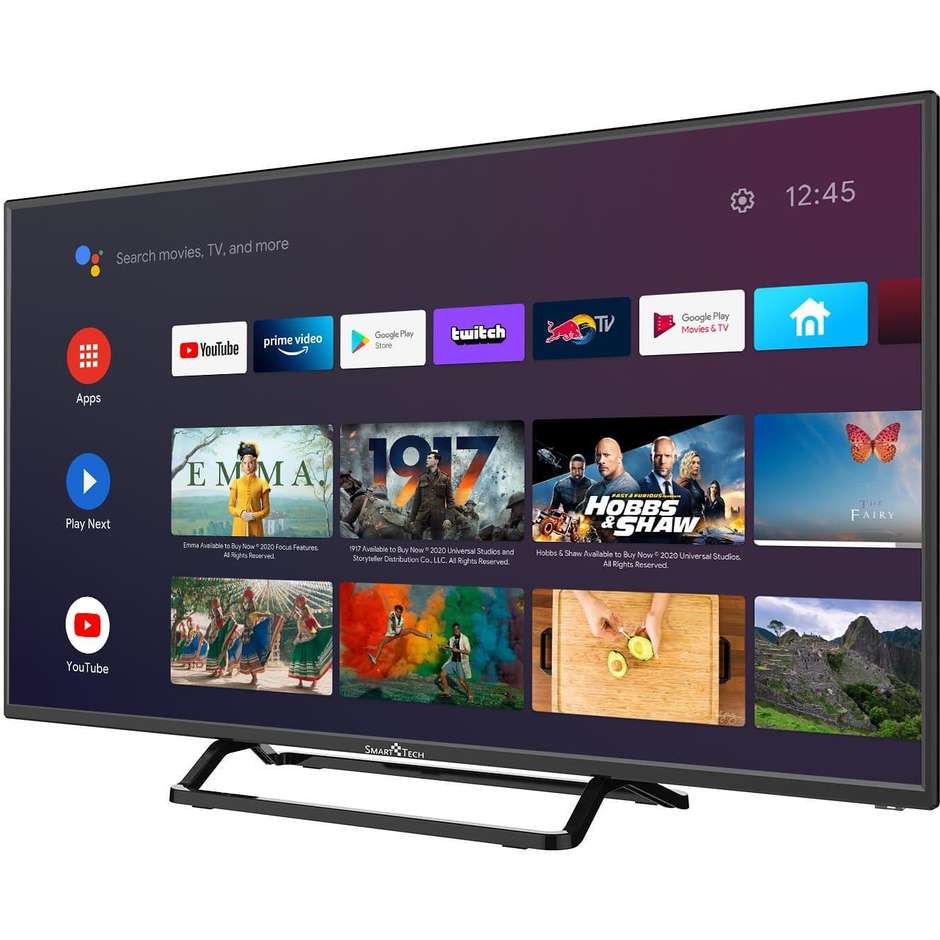 Smart Tech SMT40N30FC4U1B1 TV LED 40" Full HD Smart TV Wi-Fi Classe F colore cornice nero