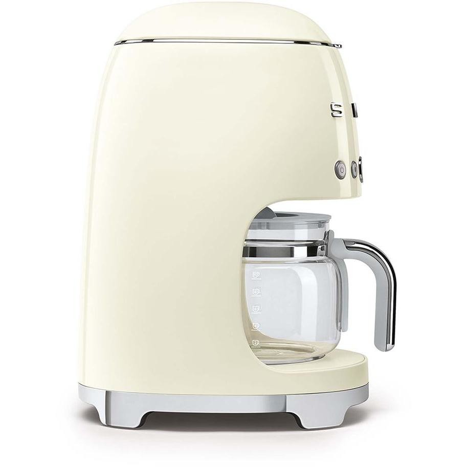 Smeg 50's Style DCF02CREU Macchina da Caffè Filtro Americano 10 Tazze Caraffa Vetro 1050 W Crema