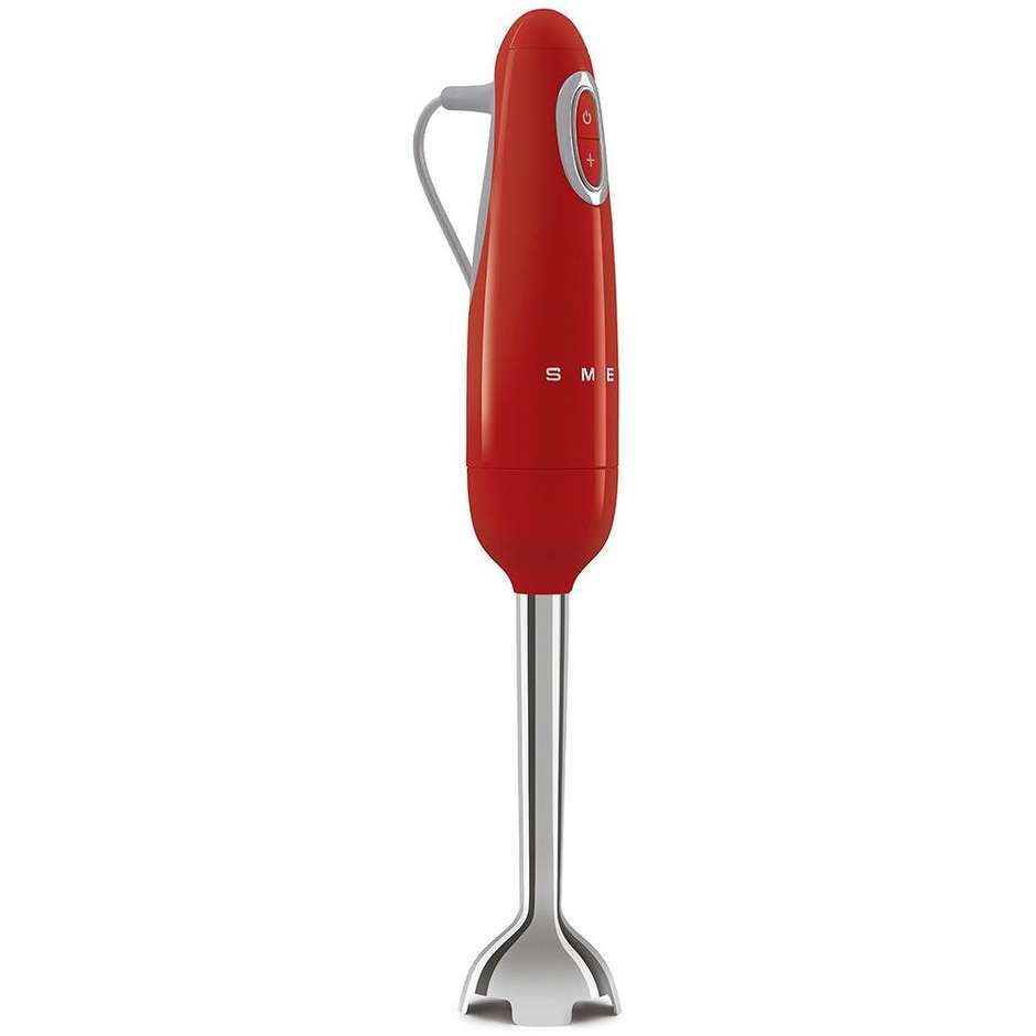 Smeg 50's Style HBF03RDEU Frullatore ad Immersione 700W con Tritatutto 500ml Schiacciapatate Frusta e Caraffa Rosso