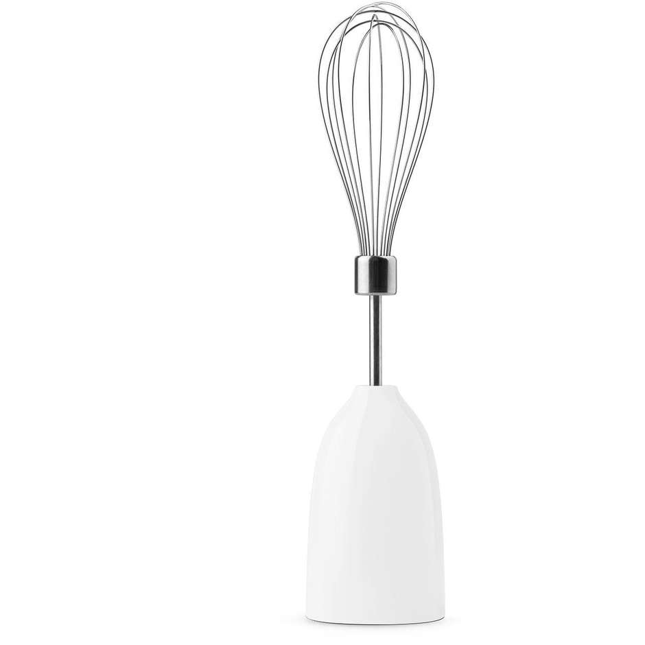 Smeg 50's Style HBF03WHEU Frullatore ad Immersione 700W con Tritatutto 500ml Schiacciapatate Frusta e Caraffa Bianco