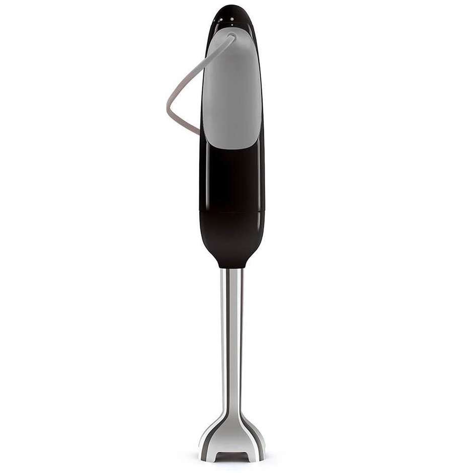 Smeg 50's Style HBF11BLEU Frullatore ad Immersione 700W con Gambo in Acciaio FlowBlend Nero Lucido