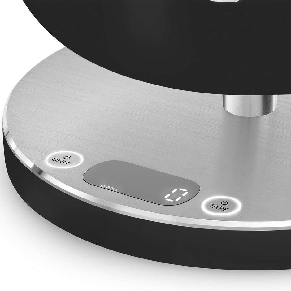 SMEG 50's Style KSC01BLMEU Bilancia Digitale Ciotola Inox 1,8 Litri Nero Opaco