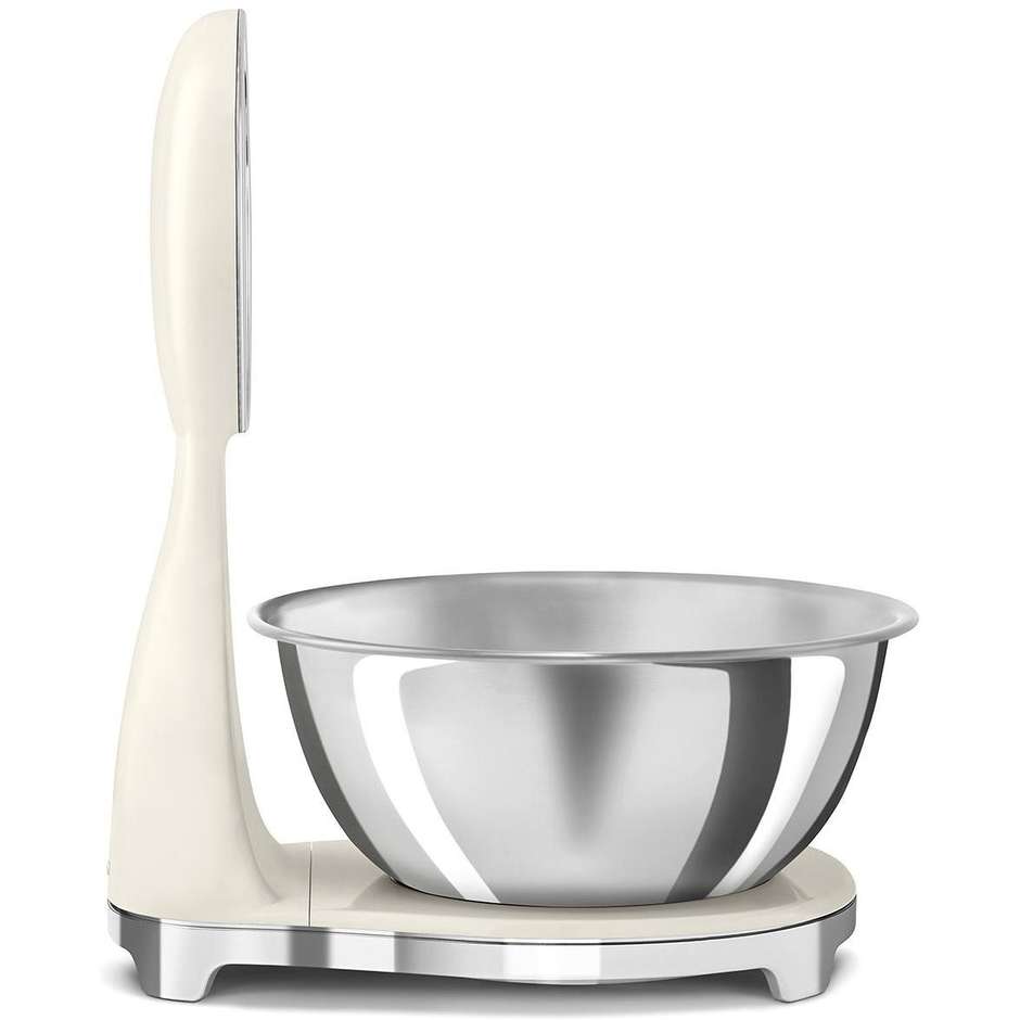 SMEG 50's Style KSF01CREU Bilancia Meccanica Analogica Vintage Ciotola Inox 5 kg Crema