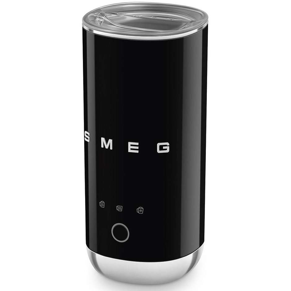 Smeg 50's Style MFF02BLEU Montalatte a Induzione Elettrico 500 W Caraffa Inox 6 Programmi Nero