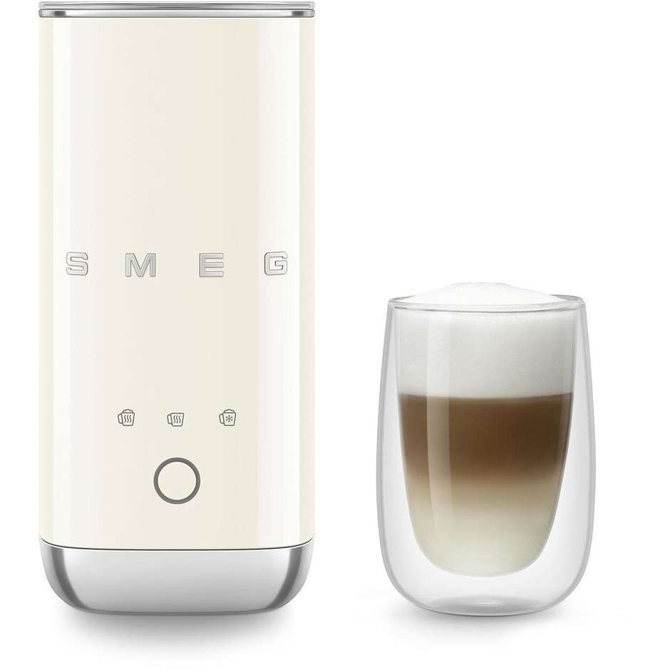 Smeg 50's Style MFF02CREU Montalatte a Induzione Elettrico 500 W Caraffa Inox 6 Programmi Crema