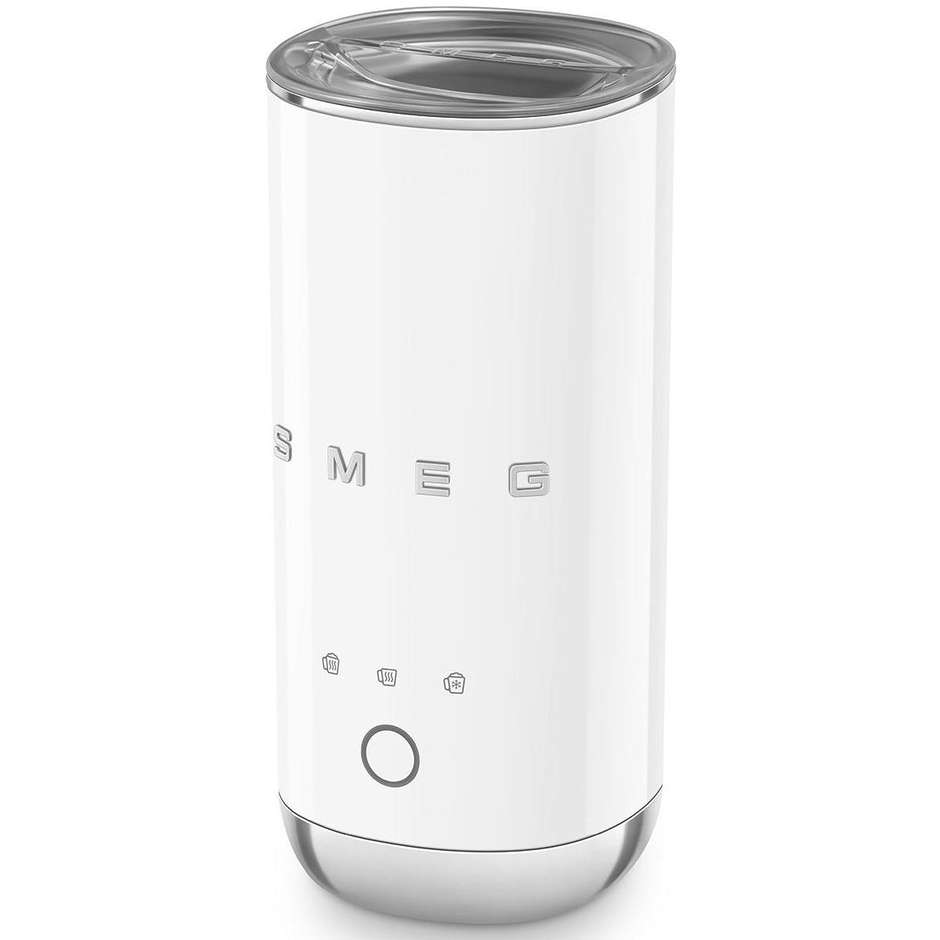 Smeg 50's Style MFF02WHEU Montalatte a Induzione Elettrico 500 W Caraffa Inox 6 Programmi Bianco