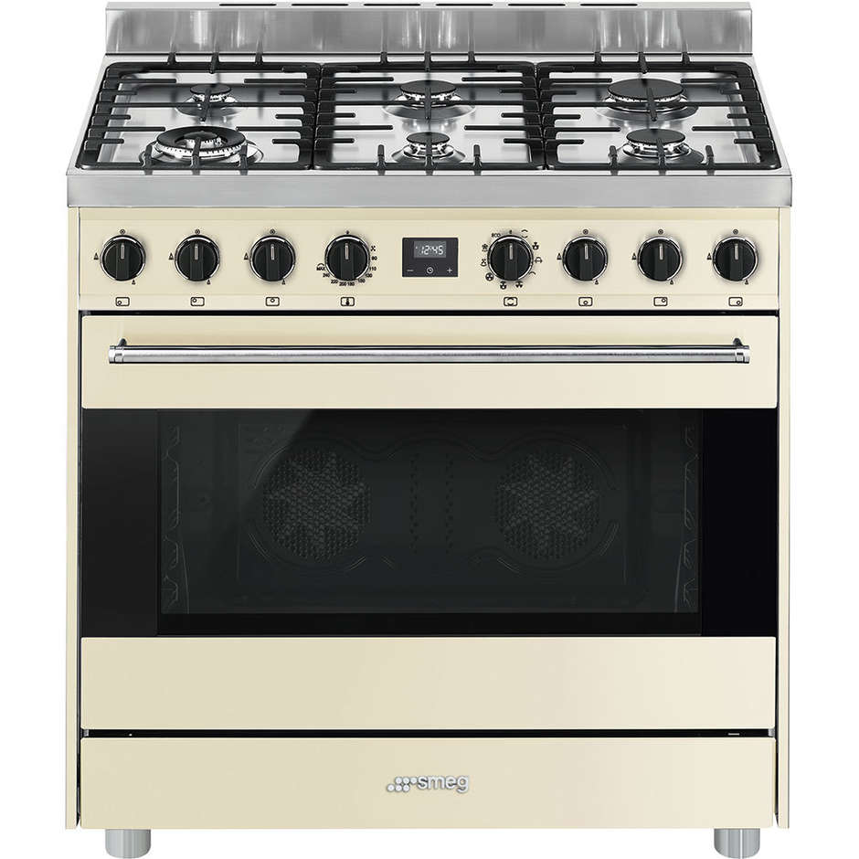 Smeg B9GMPI9 cucina 90x60 6 fuochi a gas forno elettrico multifunzione 115 litri classe A colore panna