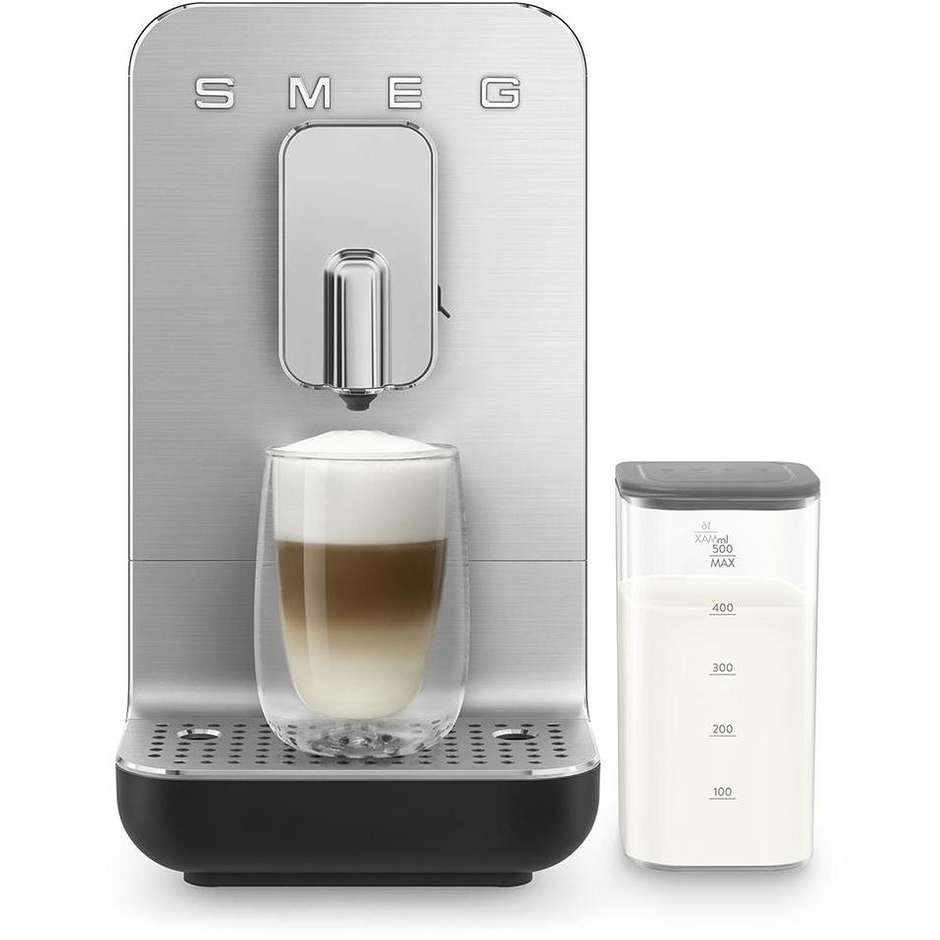 Smeg BCC13BLMEU Macchina da Caffè Automatica con sistema latte Collezione Aesthetic Colore Nero