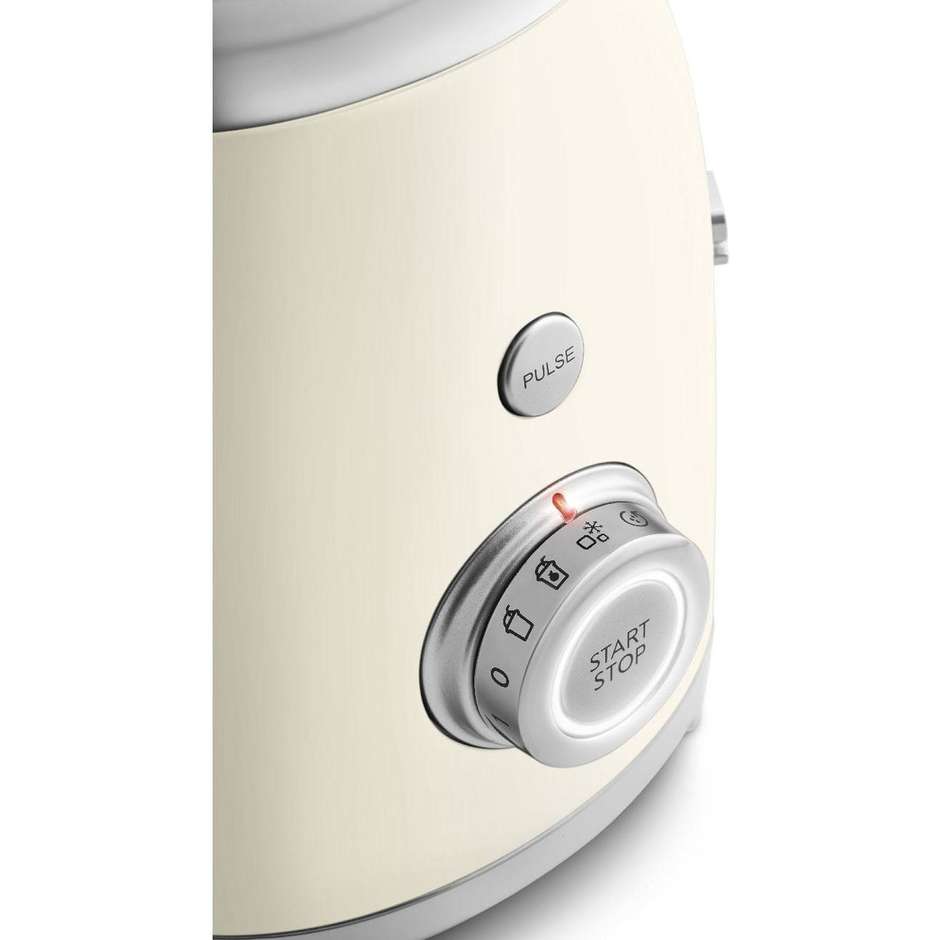 Smeg BLF03CREU Frullatore da Tavolo 50's Style 800 W Caraffa Tritan Renew 1,5 L Finitura Crema Lucido