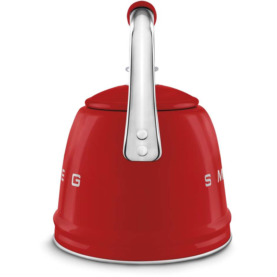 Smeg Bollitore in Acciaio Inox con Fischio di Segnalazione Capacitàa 2,3 Lt Colore Rosso
