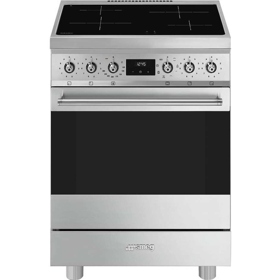 Smeg C6IMXM2 Cucina 60x60 4 Fuochi Forno Elettrico Multifunzione Capacita forno 70 Lt Classe A Colore Inox