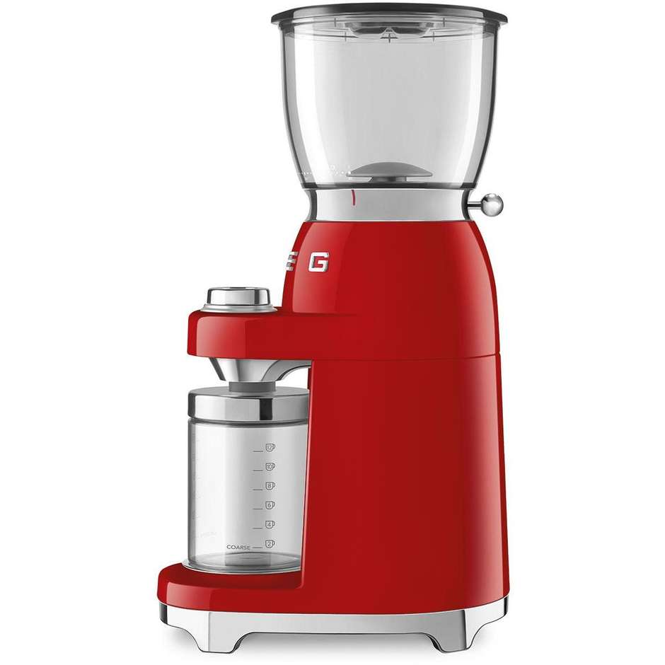 Smeg CGF01RDEU 50's Style, macinacaffè rosso con 30 regolazioni