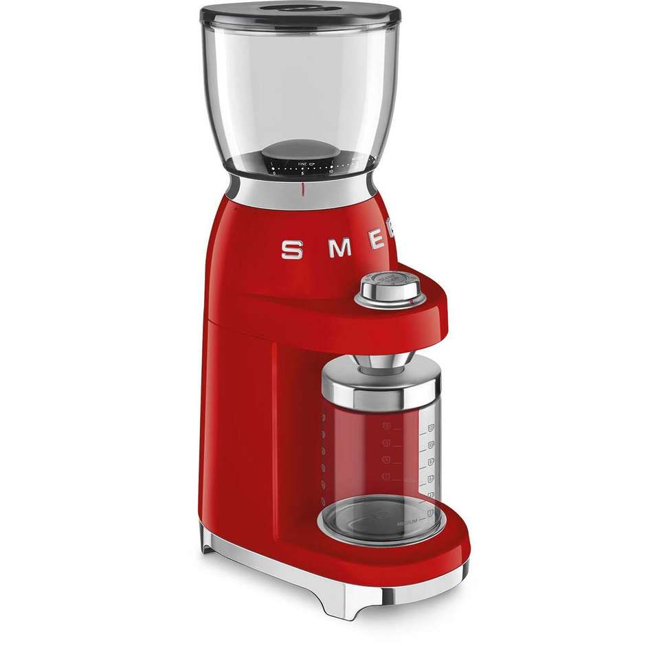Smeg CGF01RDEU Macinacaffè Elettrico 150 W Capacità 350 g Rosso