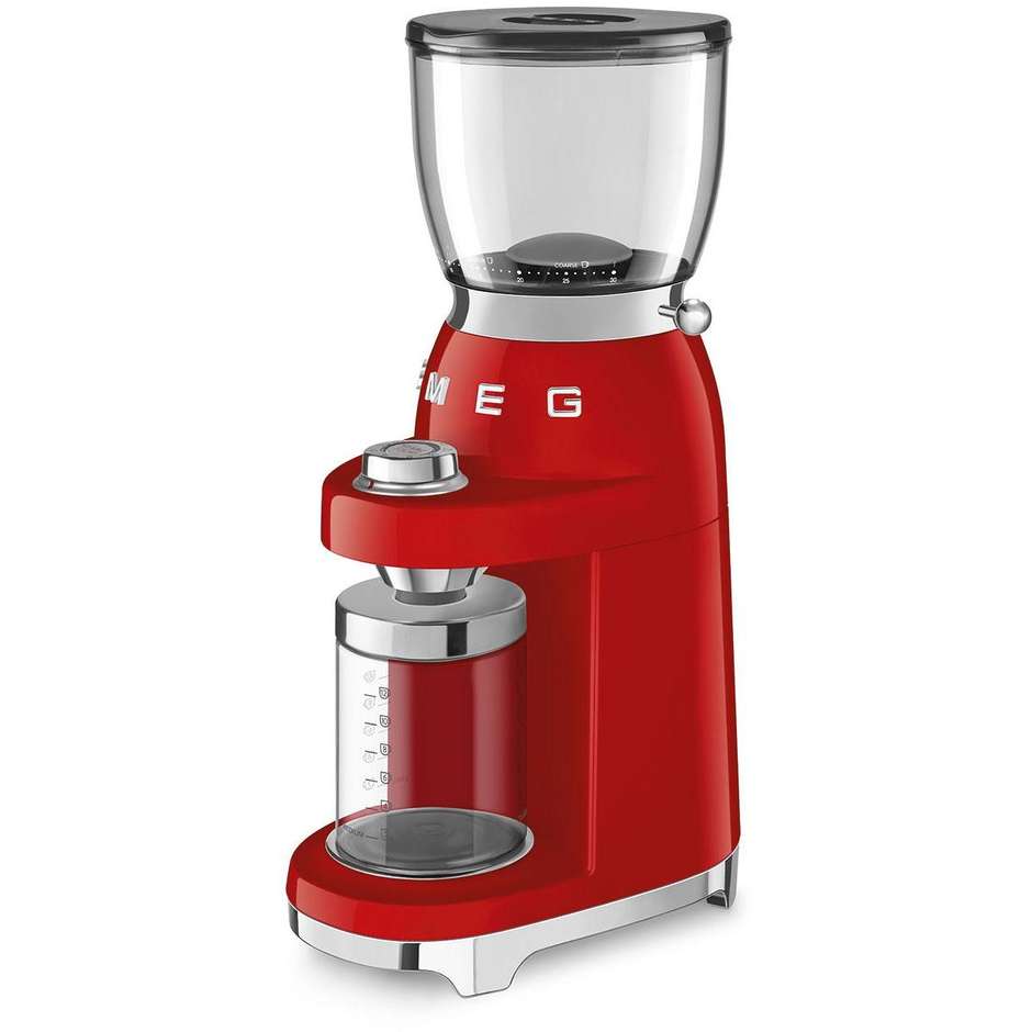 Smeg CGF01RDEU Macinacaffè Elettrico 150 W Capacità 350 g Rosso
