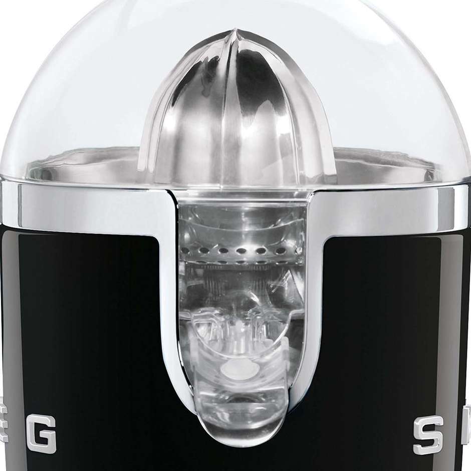 Smeg CJF11BLEU Spremiagrumi Elettrico Anni '50 Motore 70W con Sensore On/Off Nero Lucido