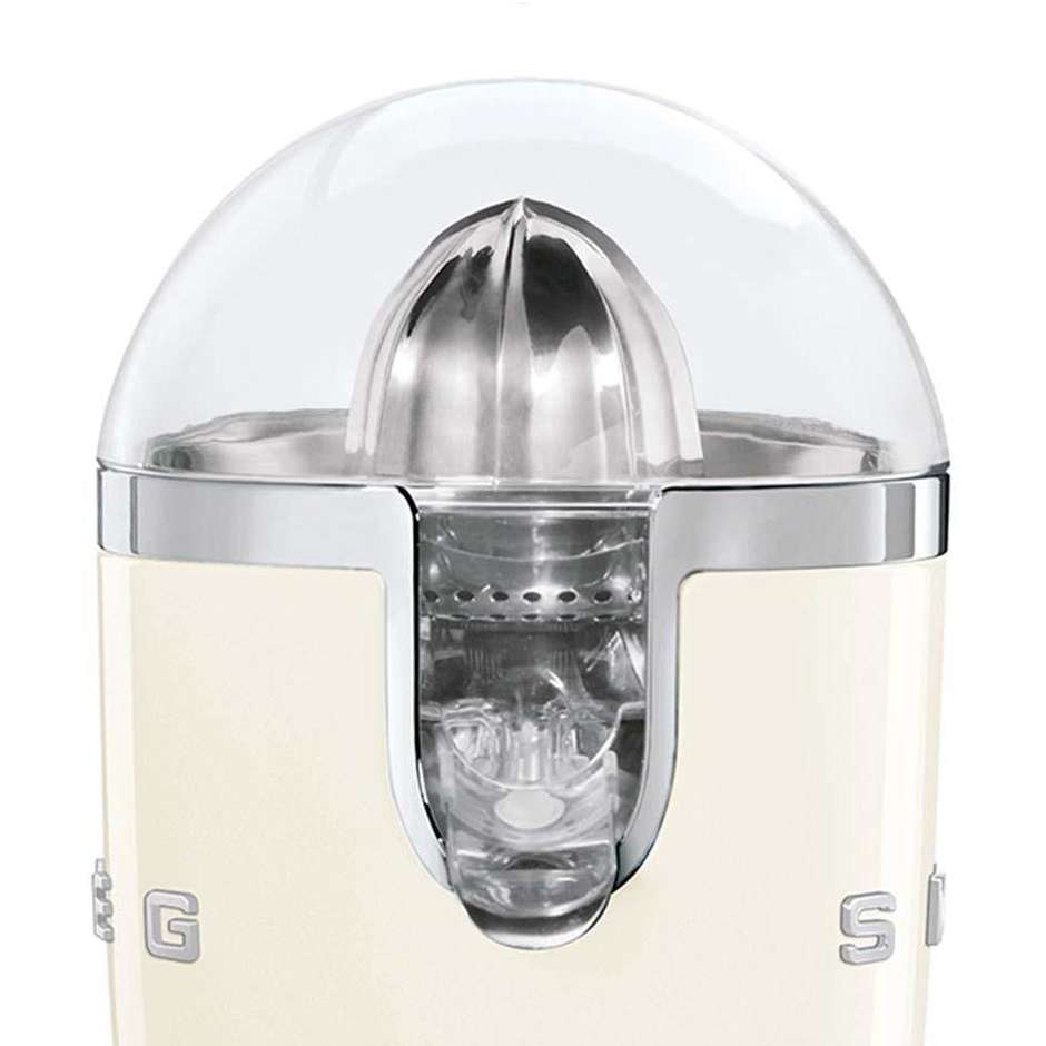 Smeg CJF11CREU Spremiagrumi Elettrico Anni '50 Motore 70W con Sensore On/Off Panna Lucido
