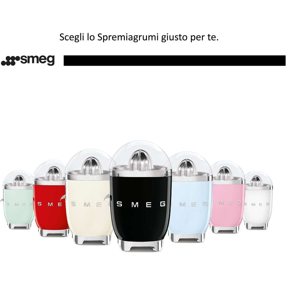 Smeg CJF11PBEU Spremiagrumi Elettrico 50's Style 70 W Filtro Acciaio Inox Finitura Azzurro Pastello