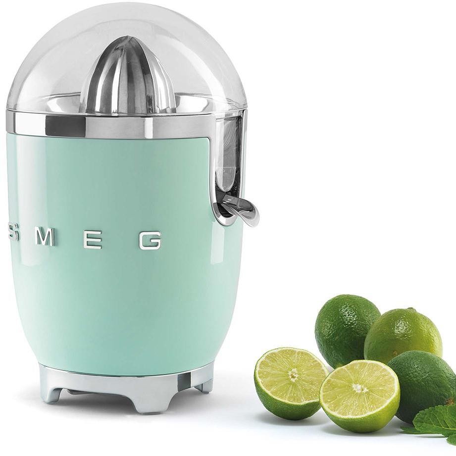 Smeg CJF11PGEU Spremiagrumi Elettrico 70 W con Pressione Manuale, Colore Verde