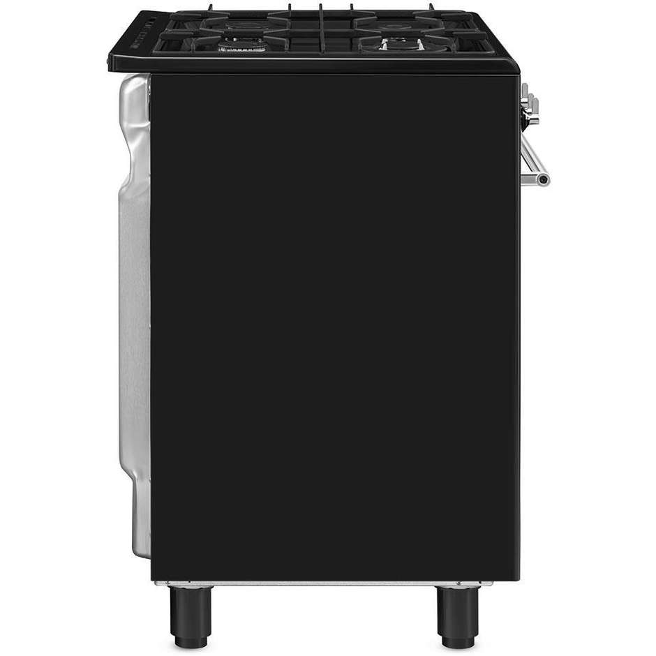 Smeg CX61GMBL cucina 4 fuochi a gas, forno elettrico 70 L, nera