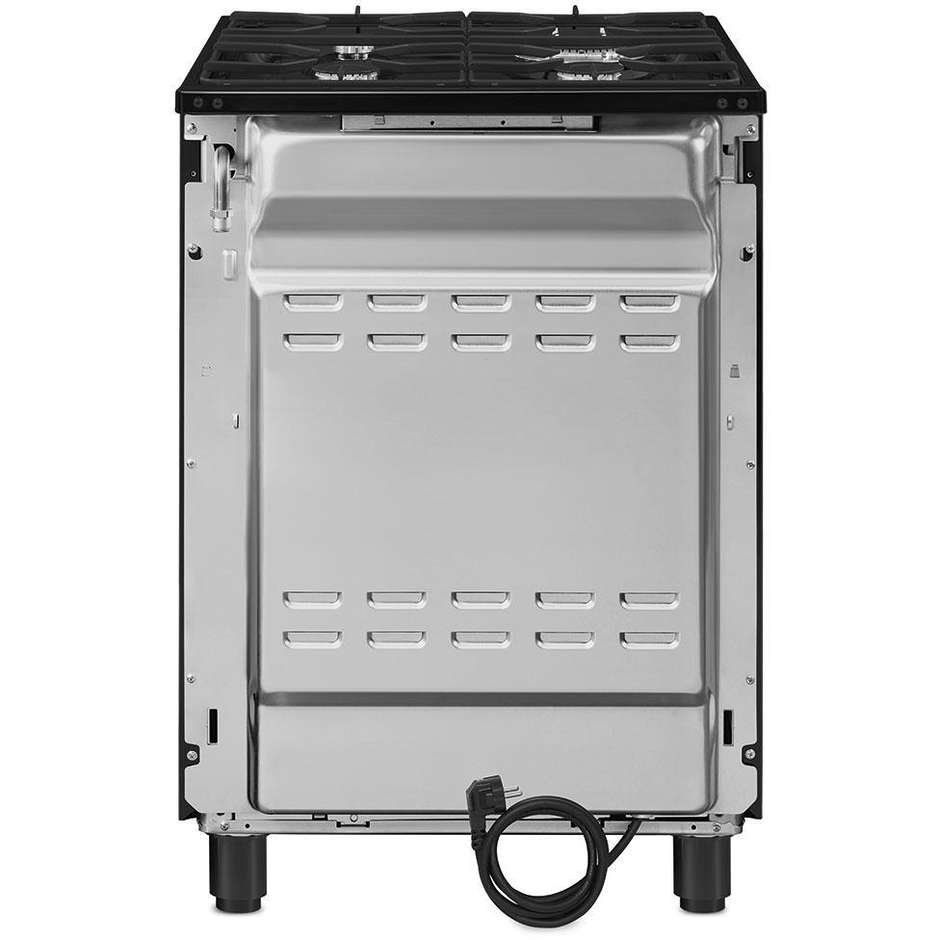 Smeg CX61GMBL cucina 4 fuochi a gas, forno elettrico 70 L, nera