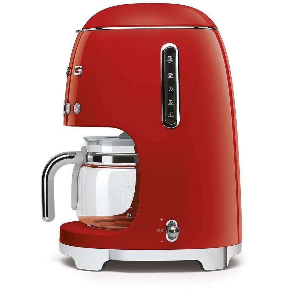 Smeg DCF02RDEU Macchina da Caffe filtro Potenza 1050 W Capacità 1,4 Lt colore rosso