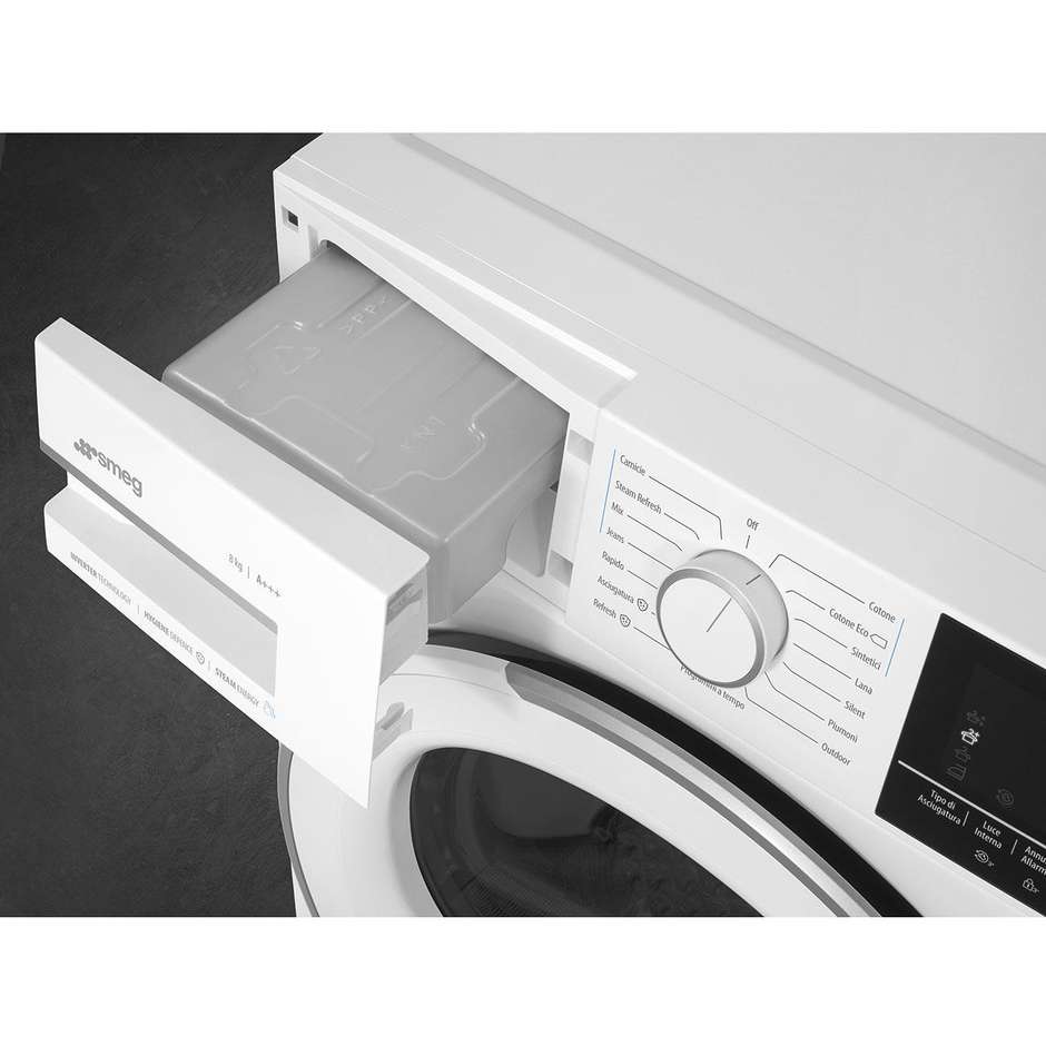 Smeg DN83SE Asciugatrice a pompa di calore Capacità 8 Kg Classe A+++ Colore Bianco