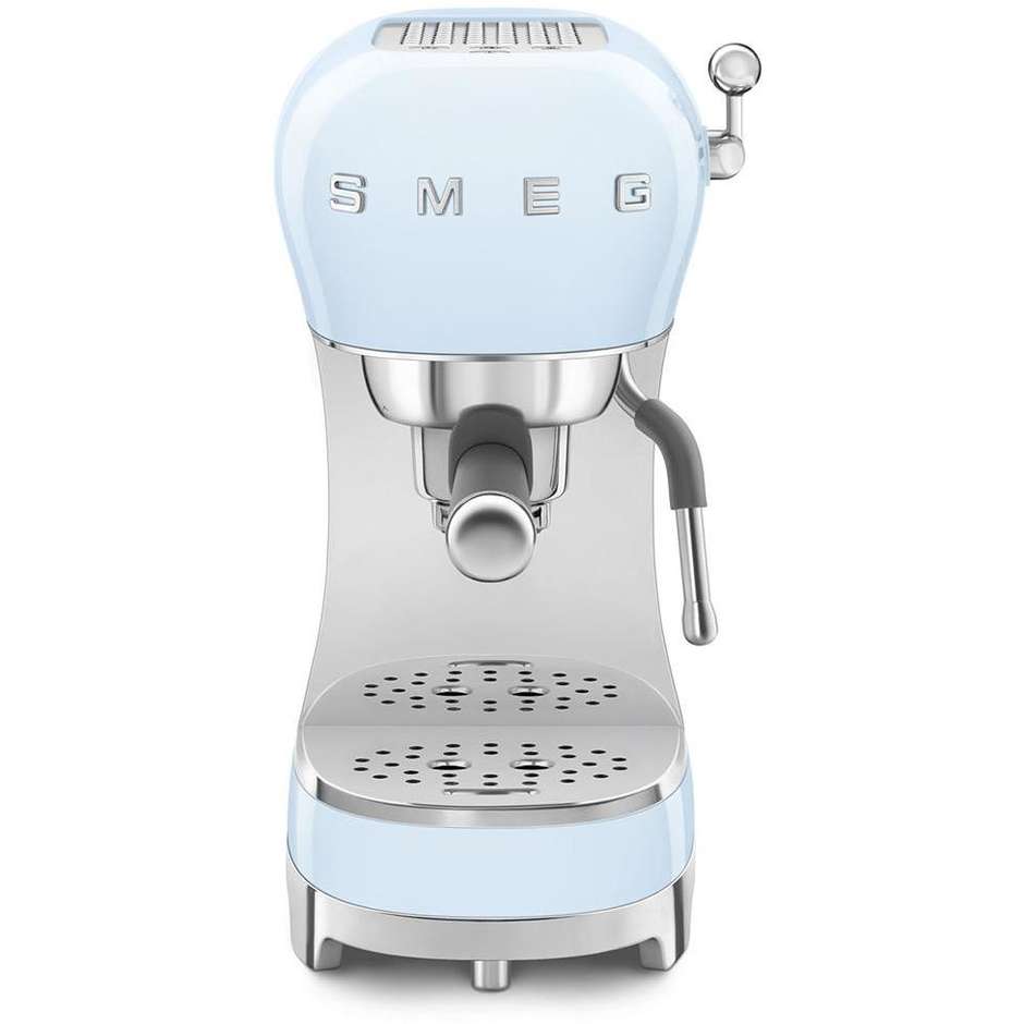 Smeg ECF02PBEU Macchina da Caffè Espresso Manuale Serbatoio Acqua 1 Lt Potenza 1350 W Colore Azzurro