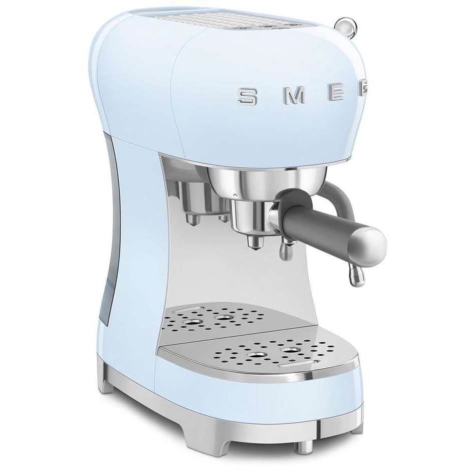Smeg ECF02PBEU macchina espresso manuale azzurro lucido, 1,1 L, 15 bar