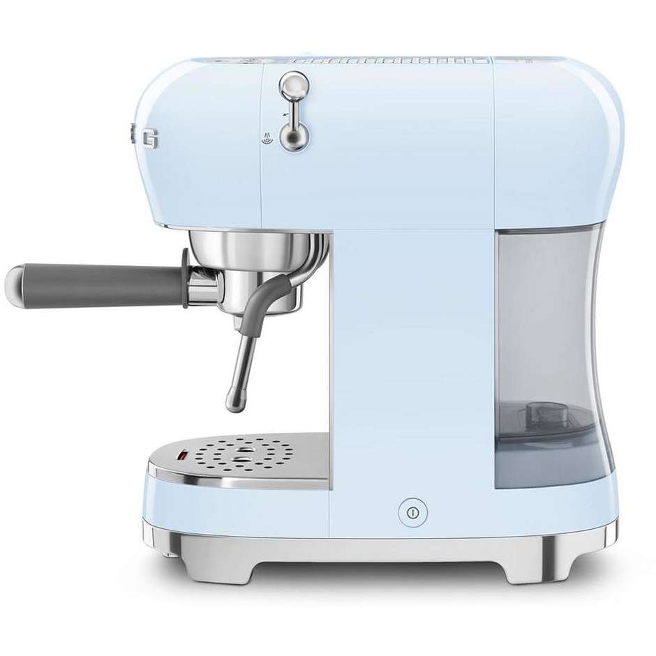 Smeg ECF02PBEU macchina espresso manuale azzurro lucido, 1,1 L, 15 bar