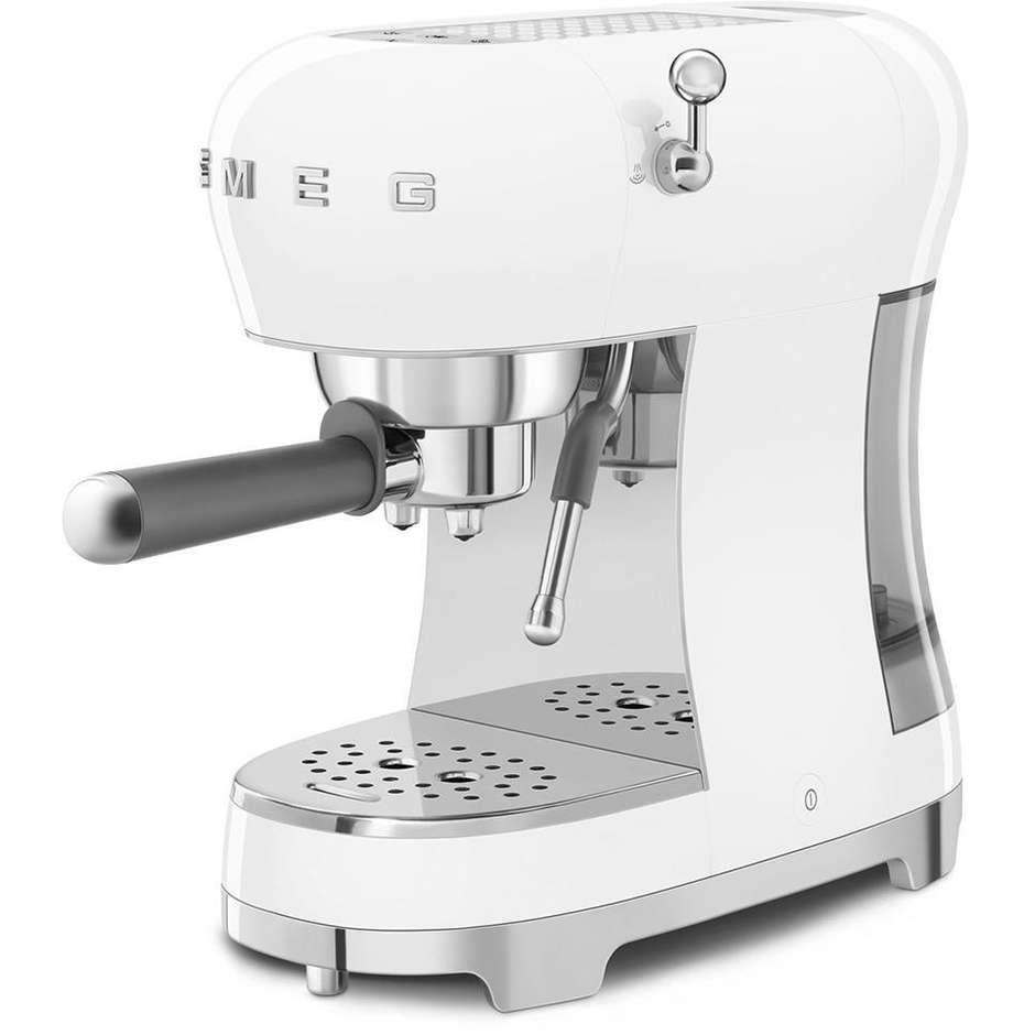 Smeg ECF02WHEU Macchina da Caffè Espresso Manuale Anni 50 15 Bar Bianco