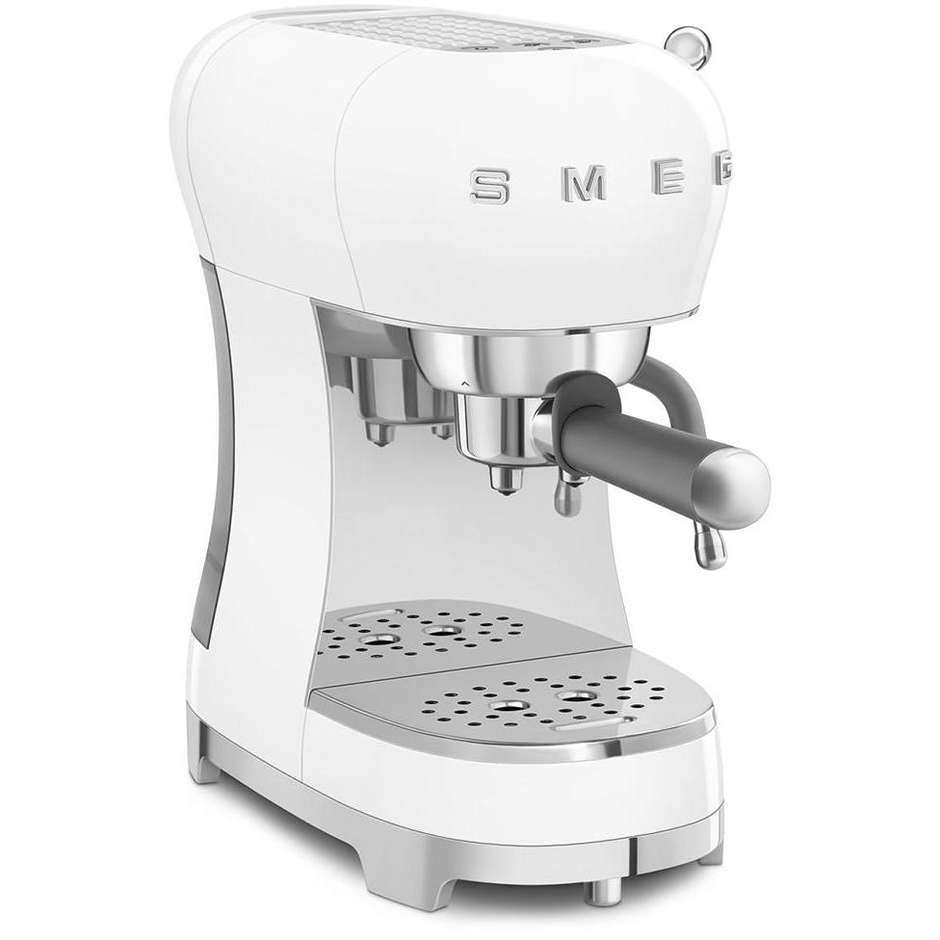 Smeg ECF02WHEU Macchina da Caffè Espresso Manuale Serbatoio Acqua 1 Lt Potenza 1350 W Colore Bianco