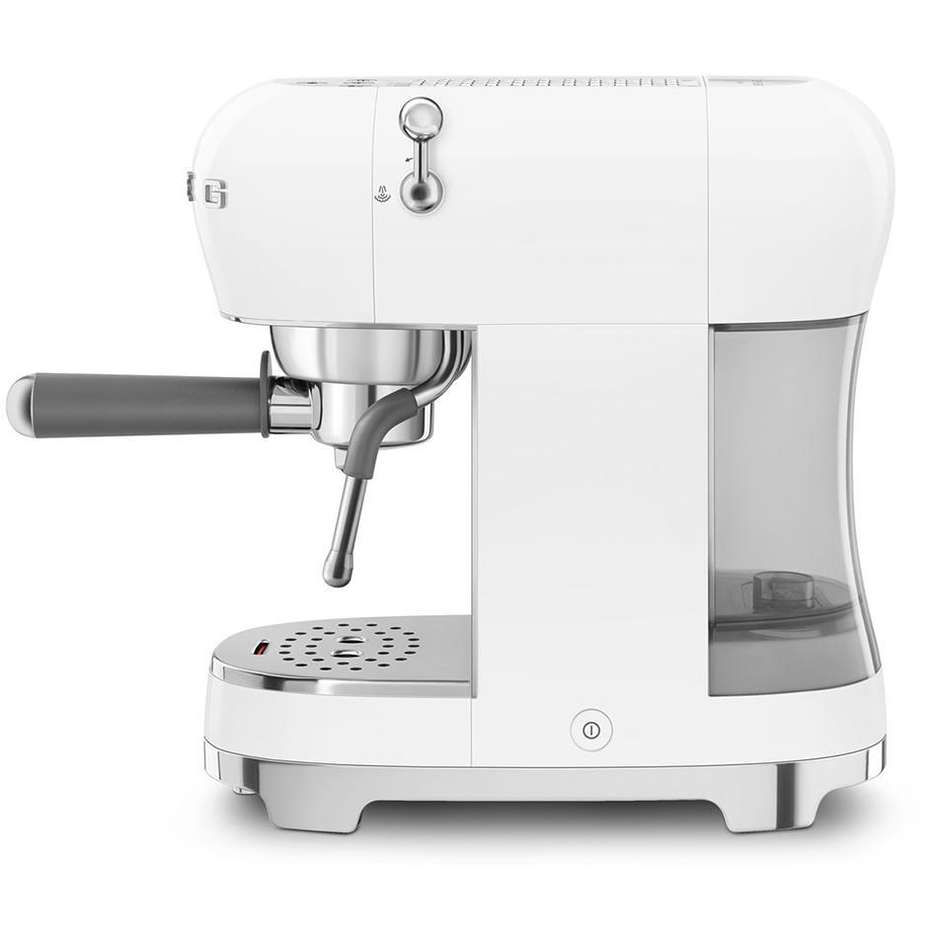 Smeg ECF02WHEU Macchina da Caffè Espresso Manuale Serbatoio Acqua 1 Lt Potenza 1350 W Colore Bianco
