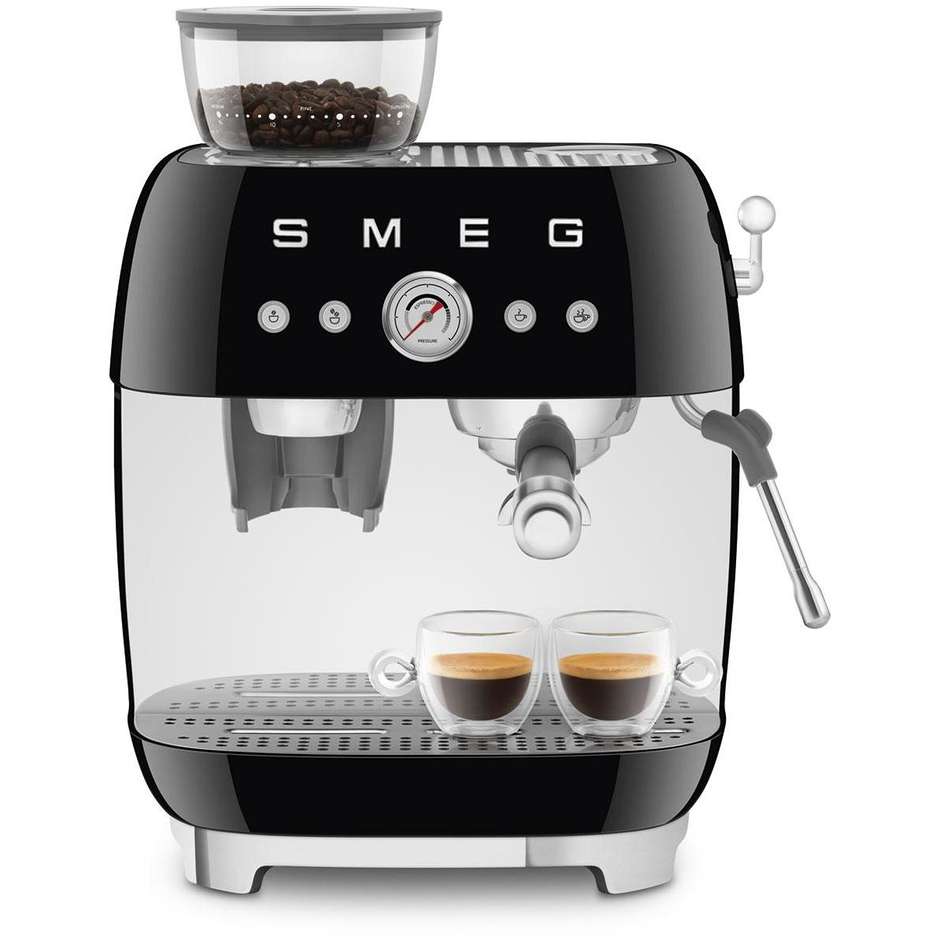 Smeg EGF03BLEU Macchina da Caffe con Macinacaffe Integrato Serbatoio da 1 Lt Potenza 1350 W Colore Nero