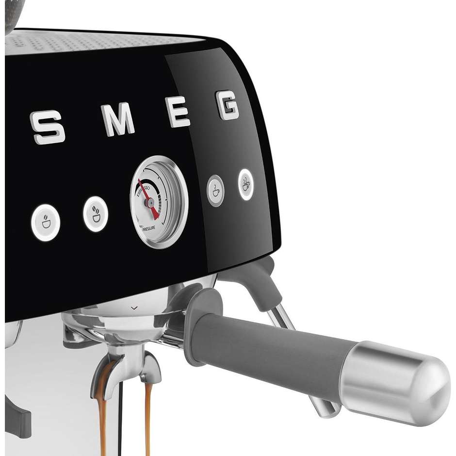 Smeg EGF03BLEU Macchina da Caffe con Macinacaffe Integrato Serbatoio da 1 Lt Potenza 1350 W Colore Nero