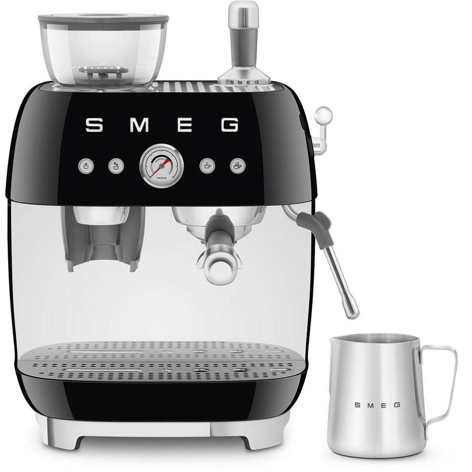 Smeg EGF03BLEU Macchina da Caffe con Macinacaffe Integrato Serbatoio da 1 Lt Potenza 1350 W Colore Nero