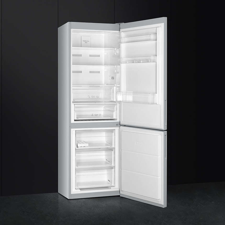 Smeg FC182PSN frigorifero combinato 324 litri classe A++ No Frost colore argento