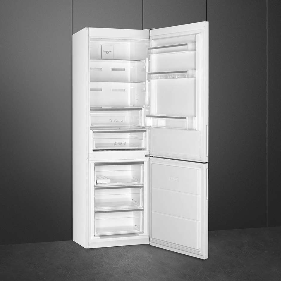 Smeg FC202PBN frigorifero combinato 360 litri classe A++ Ventilato/No Frost colore bianco