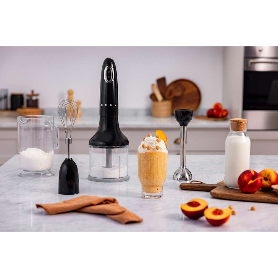 Smeg HBF03BLEU Frullatore a Immersione + Accessori Potenza 700 W Colore Nero
