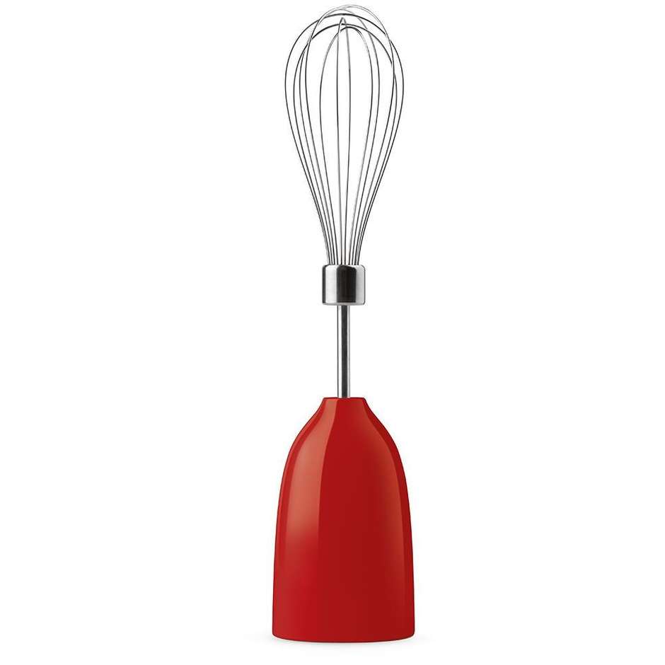 Smeg HBF03RDEU Frullatore ad Immersione 50's Style 700 W Set Completo con Accessori Finitura Rosso Lucido