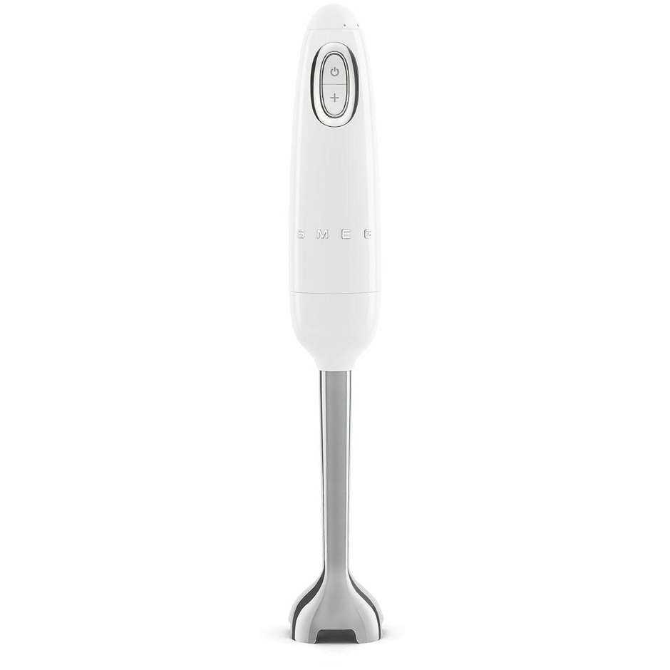 SMEG HBF03WHEU Frullatore a Immersione 700 W con Caraffa Graduata 1,4 L, Tritatutto e Frusta a Filo - Bianco