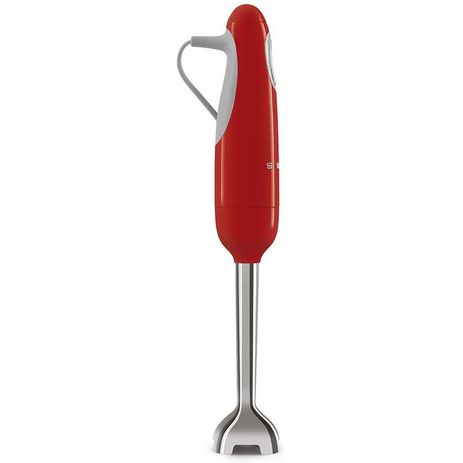 Smeg HBF11RDEU Frullatore ad Immersione 50's Style 700 W Gambo Acciaio Inox FlowBlend Rosso Lucido